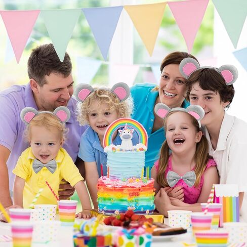 مجموعة إكسسوارات زي الفأر 20 قطعة من Tigeen، 20 قطعة من عصابة رأس أذن الفأر، 20 قطعة ربطة عنق، 20 قطعة من ذيل الفأر لأزياء الهالوين التنكرية لتزيين الحفلات in Kuwait