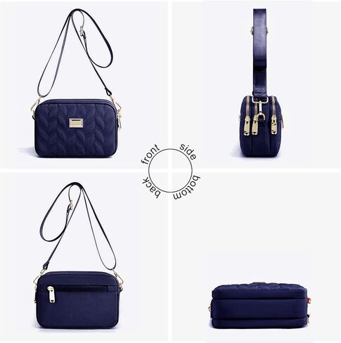 Ladies Girls Crossbody Bag Multi-Pocket Shoulder Bag Waterproof Nylon Handbag Small Cellphone Purse Wallet for Women in Saudi Arabia