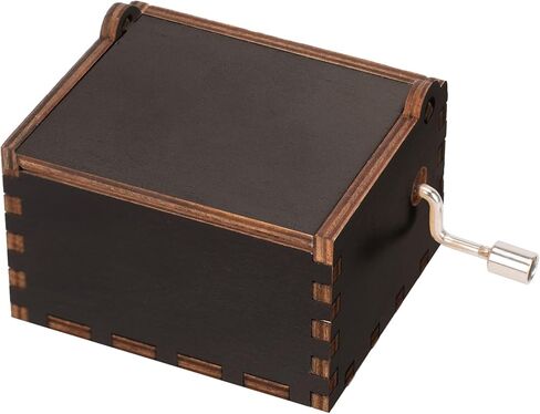Elanze Designs Vintage Style Hand Crank 2 x 3.5 Inch Wooden Music Box, Black Finish, Plays Tune Amazing Grace in Saudi Arabia