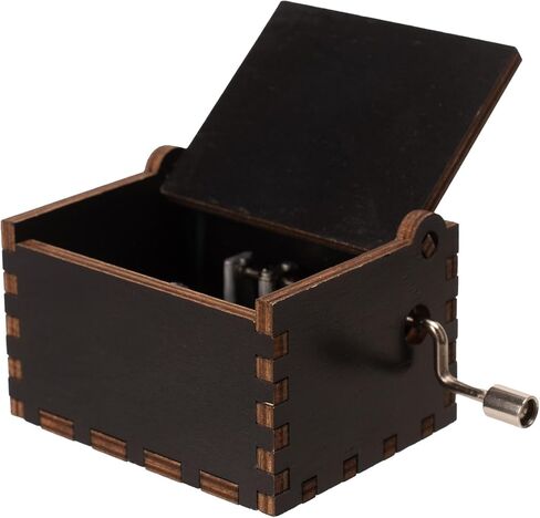 Elanze Designs Vintage Style Hand Crank 2 x 3.5 Inch Wooden Music Box, Black Finish, Plays Tune Amazing Grace in Saudi Arabia