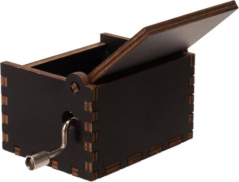 Elanze Designs Vintage Style Hand Crank 2 x 3.5 Inch Wooden Music Box, Black Finish, Plays Tune Amazing Grace in Saudi Arabia