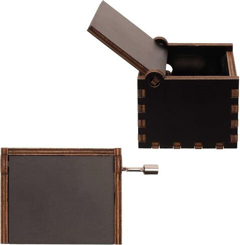 Elanze Designs Vintage Style Hand Crank 2 x 3.5 Inch Wooden Music Box, Black Finish, Plays Tune Amazing Grace in Saudi Arabia