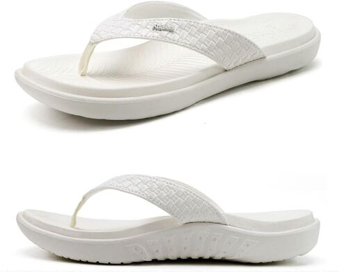 KuaiLu Womens Flip Flops Ladies Yoga Mat Comfortable Walking Thong Sandals With Plantar Fasciitis Arch Support Slip On Indoor Outdoor For Summer in Kuwait
