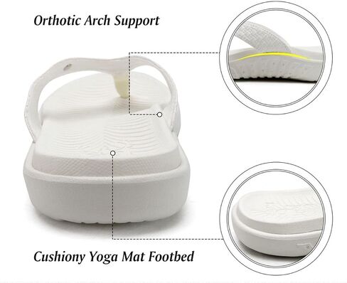 KuaiLu Womens Flip Flops Ladies Yoga Mat Comfortable Walking Thong Sandals With Plantar Fasciitis Arch Support Slip On Indoor Outdoor For Summer in Kuwait