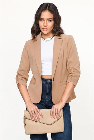 سترات البدلة النسائية من LookbookStore سترات أنيقة 3/4 كم سترة عمل كاجوال للعمل in Kuwait