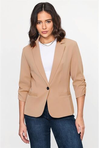سترات البدلة النسائية من LookbookStore سترات أنيقة 3/4 كم سترة عمل كاجوال للعمل in Kuwait