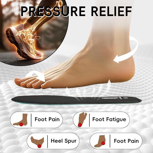 Memory Foam Insoles for Women Comfort Replacement Shoe Inserts for Women Work Boot,Running Shoes,Hiking Shoes,Sneaker,Cushions Shock Absorbing Inner Soles for Foot Pain Relief,Gray US8 in Saudi Arabia