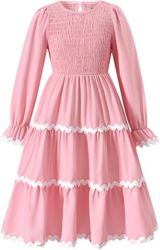 Little Girl Long Sleeve Dress 6-12 Y in Saudi Arabia