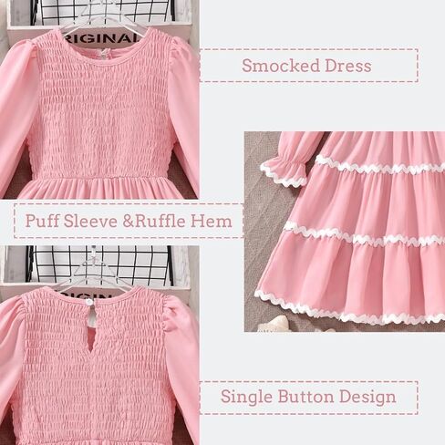 Little Girl Long Sleeve Dress 6-12 Y in Saudi Arabia