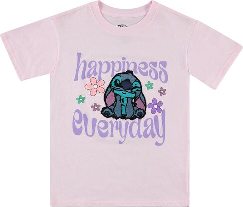 Disney Lilo and Stitch Girls Short Sleeve T-Shirt- Stitch Girls Tee Sizes 4-16 in Saudi Arabia