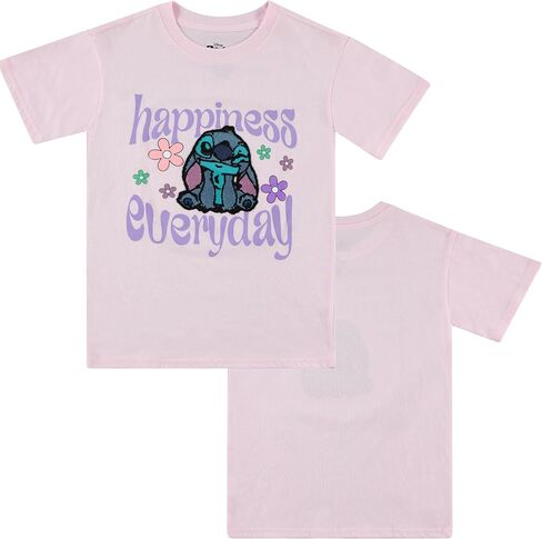 Disney Lilo and Stitch Girls Short Sleeve T-Shirt- Stitch Girls Tee Sizes 4-16 in Saudi Arabia