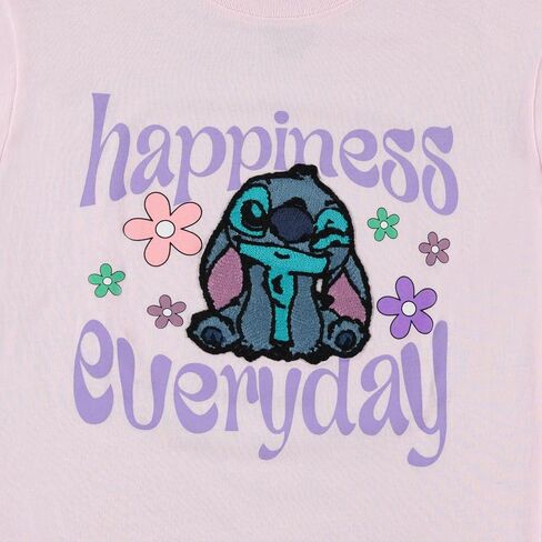 Disney Lilo and Stitch Girls Short Sleeve T-Shirt- Stitch Girls Tee Sizes 4-16 in Saudi Arabia