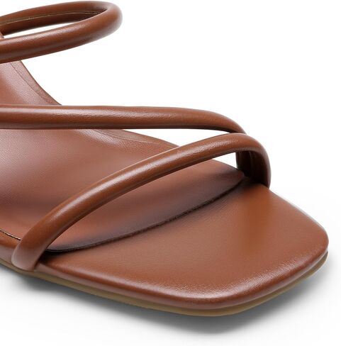 DREAM PAIRS Women's Strappy Heels Open Toe Low Chunky Heel Slip On Mules Square Block Sandals Dress Shoes in Saudi Arabia