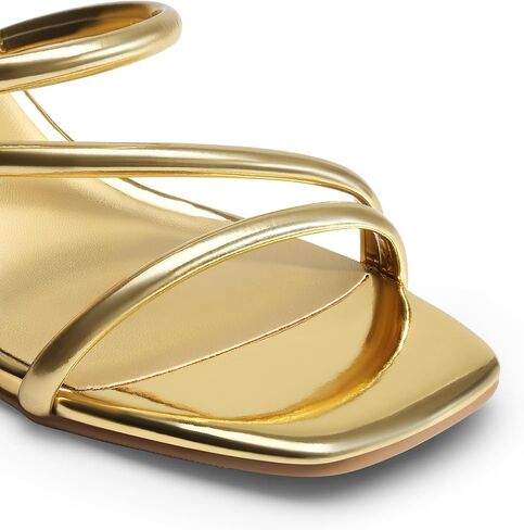 DREAM PAIRS Women's Strappy Heels Open Toe Low Chunky Heel Slip On Mules Square Block Sandals Dress Shoes in Saudi Arabia