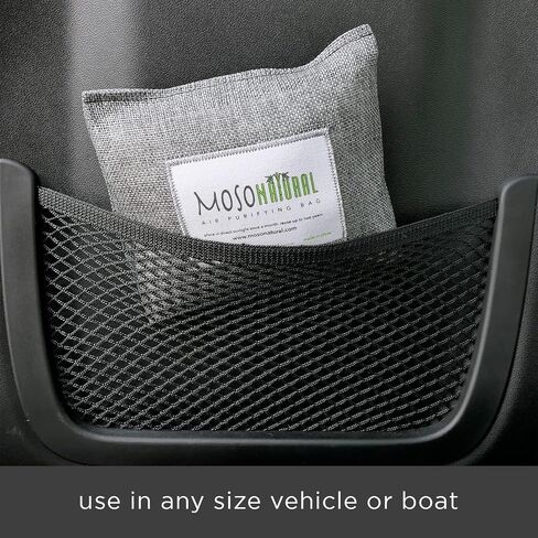 Moso Natural Car Air Freshener and Deodorizer | Long Lasting Bamboo Charcoal Odor Absorber | Non Toxic Odor Eliminator for Cars | Scent Free Air Purifying Bag in Kuwait