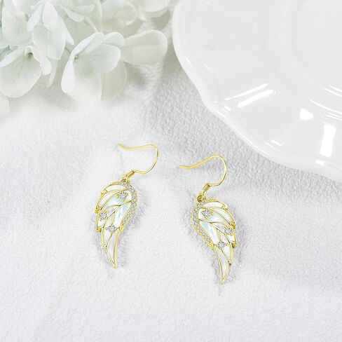 URONE Angel Wings Earring for Women Sterling Silver Fashion Dangle Drop Earring Angel Jewelry for Women in Saudi Arabia