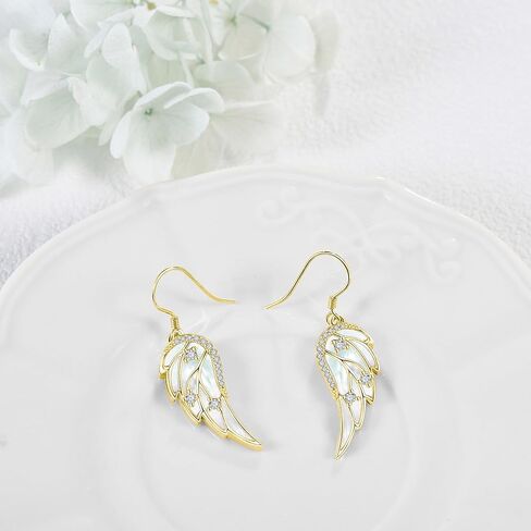 URONE Angel Wings Earring for Women Sterling Silver Fashion Dangle Drop Earring Angel Jewelry for Women in Saudi Arabia