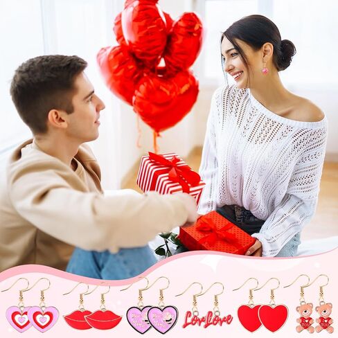 Nosiny 36 زوجًا من أقراط العطلات، مجموعة متنوعة من أقراط عيد الحب للنساء، أقراط عيد القديس باتريك، أقراط عيد الفصح، أقراط اليوم الأيرلندي بالجملة لهدايا المعلم، العطلات in Kuwait