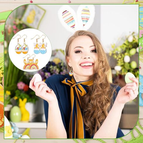 Nosiny 36 زوجًا من أقراط العطلات، مجموعة متنوعة من أقراط عيد الحب للنساء، أقراط عيد القديس باتريك، أقراط عيد الفصح، أقراط اليوم الأيرلندي بالجملة لهدايا المعلم، العطلات in Kuwait