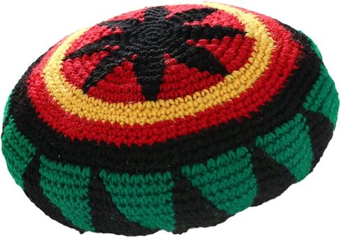 ZffXH Rasta Hat, Men's Rainbow Wool Knit Reggae Jamaican Beanie Slouchy Baggy Rastafarian Cap, Crochet Rasta Tam Hats in Kuwait