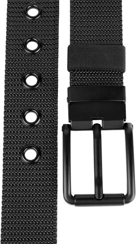 moonsix Cut to Fit Nylon Holes Belt with Alloy Square Buckle Casual Single Grommet Webbing Belt for Men Women in Kuwait