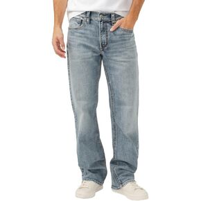 Silver Jeans Co. Men's Zac Relaxed Fit Straight Leg Luxe Heritage Jeans