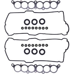 MOTOKU Engine Cylinder Valve Cover Gasket Kit w/Grommets for Toyota 4Runner T100 Tacoma Tundra Fuel Injection Plenum Gasket Kit