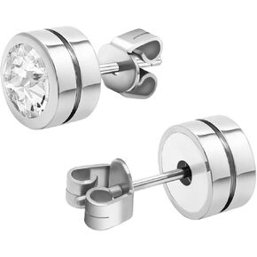 JEROOT Titanium Magnetic Earrings for Women, Pure Titanium Earrings for Sensitive Ears, 1 Pair Women's Ear Studs for Jewelry Gift