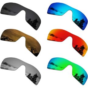 SmartVLT Set of 6 Men's Replacement Lenses for Oakley Batwolf OO9101 Sunglass Combo Pack S02