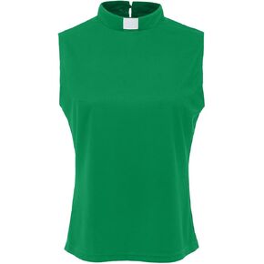 Women's Clergy Sleeveless T-Shirt Tab Collar Clergy Minister Priest Outfit Priest Costume Shirt Tops White