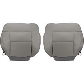 AUTOKAY Driver Passenger Bottom Gray PU Leather Seat Cover Fits for Ford F-150 STX XL 2004-2008