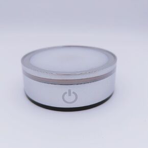 LED color light replacement base, touch switch display base multi-color , glass crystal art, holiday party decoration,crystal glass ball glass art cup RGB multi-color lighting circular base.