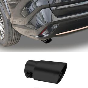 Stainless Steel Car Exhaust Tip, 2.5" to 3.3" Adjustable Chrome-Plated Finish Exhaust Tailpipe, Car Exhaust Pipe Modification Tail Throat Tail Pipe Universal Fit for Most Cars