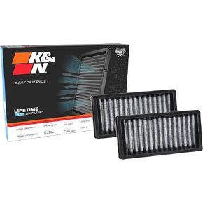 K&N LIFETIME Cabin Air Filter: Premium, Washable, Clean Air for your Cabin: Compatible with Select 2011-2018 JEEP (Wrangler, JK, III) Vehicle Models, VF1010