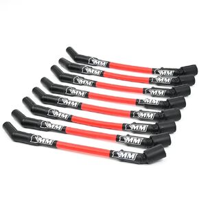 Michigan Motorsports LS Truck Spark Plug Wire Set - 10mm Performance Wires -Fits Truck/SUV 4.8L 5.3L 6.0L 6.2L Silverado Sierra Tahoe Yukon Escalade (Wire Color: Red)