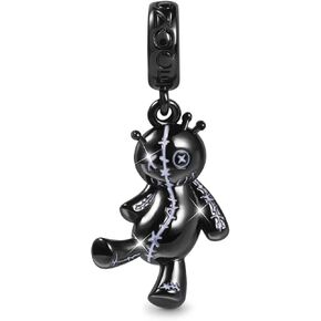 GNOCE Voodoo Doll Pendant Charm 925 Sterling Silver Dangle Bead Charms For Women Bracelet/Necklace Halloween Gifts For Wife(color-5)