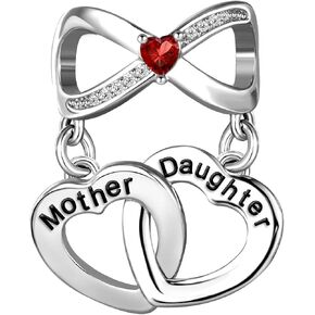 Mom Mother Daughter Wife Husband Big Sister Infinity Heart Dangle Women Bead Charms Fits Pandora Bracelets