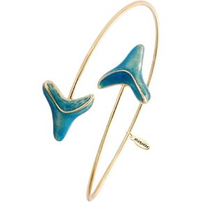 NOUMANDA Double Shark Tooth Wrap Bracelet Arrow Bangle Bracelet Glowing in the Dark