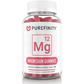 Magnesium Citrate Gummies 600 mg for Adults – High Absorption Supplement for Cramps, Muscle Recovery, Sleep, Bone, and Energy Support – Non-GMO, Allergen Free – 60 Vegan Gummies