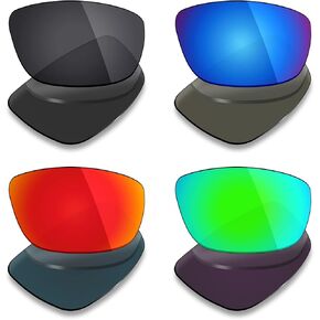 Mryok 4 Pair Polarized Replacement Lenses for Costa Del Mar Turret Sunglass - Stealth Black/Fire Red/Ice Blue/Emerald Green
