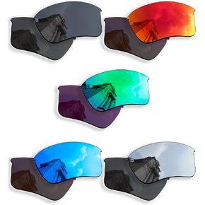 5 Pairs Polarized Replacement Lenses for Oakley Flak Jacket XLJ OO9009 / Flak Jacket XLJ Asian Fit (AF) Sunglass, Anti-Scratch and Impact Resistant
