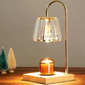 Mocalido Candle Warmer Lamp with Timer, Morden Electric Candle Warmers, Dimmable Top Candle Melter Lamp Heater Lamp for Scented Jar Candle for Bedroom Decor, Christmas Gifts, Clear