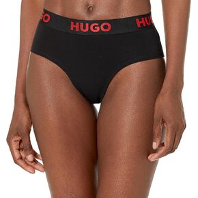 HUGO Women's Bold Logo Hipster Cotton Stretch Brief