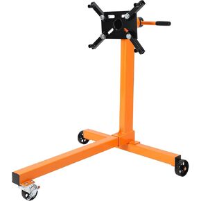 Steel Rotating Engine Stand with 360 Degree Rotating Head - Tight and Secure, Movable and Lockable, 750 Lbs Capacity, Securely Holds Most Foreign & Domestic Engine Blocks
