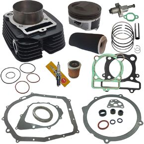 Replacement 12:1 Big Bore 366cc Cylinder Top End Kit For 87-04 Yamaha Warrior 350 yfm350 Piston Rings Pin Gasket Kit