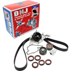 DNJ TBK804WP Timing Belt Kit with Water Pump for 2000-2005 Audi A6 Quattro Allroad Quattro S4 2.7L V6 30V DOHC 2671cc