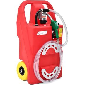 علبة وقود الديزل من YITAMOTOR بسعة 26 جالون، خزان وقود محمول مع مضخة نقل كهربائية 12 فولت، خزان وقود الديزل مع فوهة وقود تلقائية وموصل دوار 360 درجة، أحمر in Kuwait