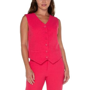 Liverpool womens Vest With Welt Pockets Luxe Stretch Suiting