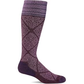 Sockwell Women's The Raj Firm Graduated Compression Sock, Blackberry - M/L