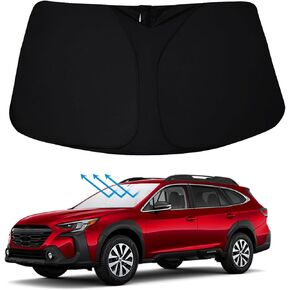 BESTVIEW Front Windshield Sun Shade Compatible with Subaru Outback 2015 2016 2017 2018 2019, Foldable Reflective Sunshade for Car Front Window, 3 Layers 210T Material